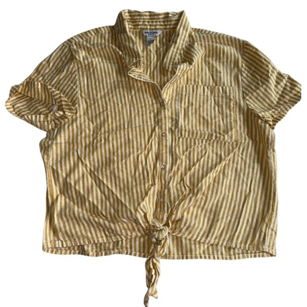 Arizona Jean Company Mustard Striped Shirt